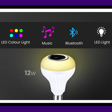 Color Changing LED Bulb with Bluetooth Speaker & Remote